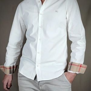 New !! Burberry button up white shirt !
